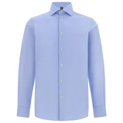 Heren Boggi Milano Overhemden^ULTIMATE NON IRON Regular Fit Katoen Dobby Overhemd