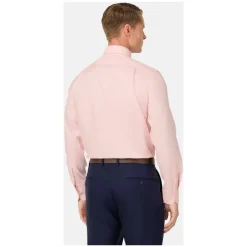 Heren Boggi Milano Overhemden^ULTIMATE NON IRON Regular Fit Gestreept Katoenen Overhemd