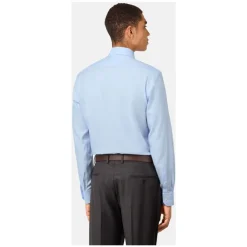 Heren Boggi Milano Overhemden^ULTIMATE NON IRON Slim Fit Katoenen Twill Overhemd