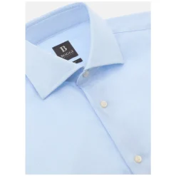 Heren Boggi Milano Overhemden^ULTIMATE NON IRON Slim Fit Katoenen Twill Overhemd