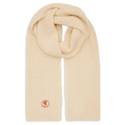 Heren GALLO Sjaals^Unisex effen witte geribbelde sjaal