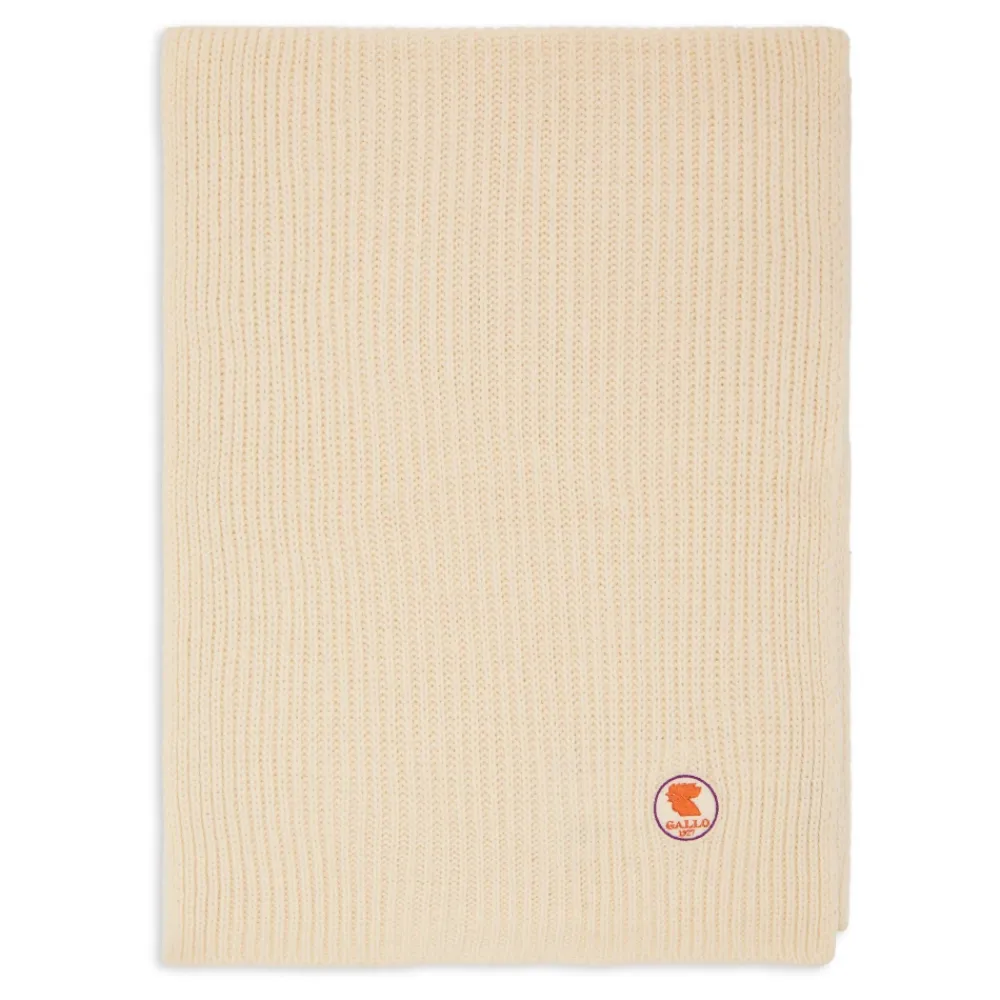 Heren GALLO Sjaals^Unisex effen witte geribbelde sjaal
