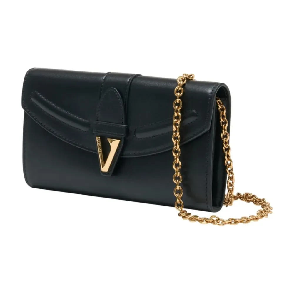 DAMES Versace V Leather Wallet On Chain