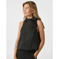 DAMES Neo Noir Veda Drapy Satin Top
