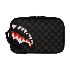 DAMES SPRAYGROUND Toilettassen^Vegan Leren Beauty Case Pochette Shark