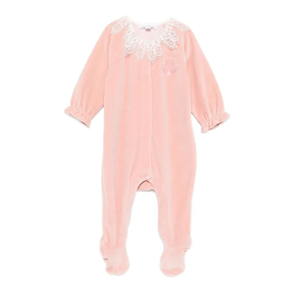 Tartine et Chocolat Bodysuits & Sets^Velours Pyjama met Kanten Kraag
