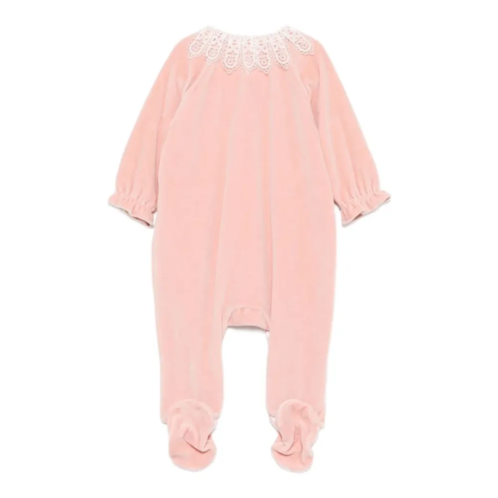 Tartine et Chocolat Bodysuits & Sets^Velours Pyjama met Kanten Kraag