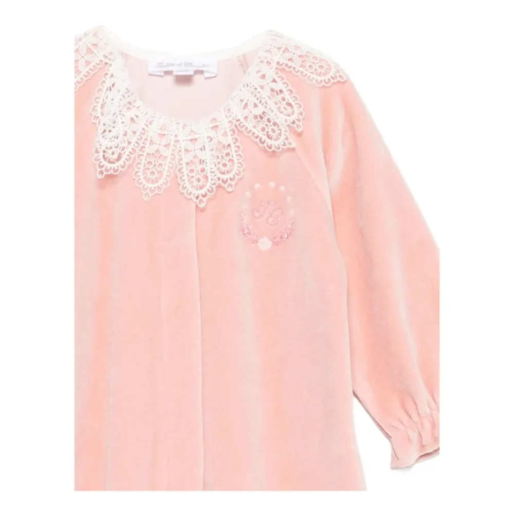 Tartine et Chocolat Bodysuits & Sets^Velours Pyjama met Kanten Kraag