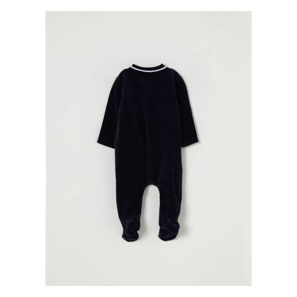 Hugo Bodysuits & Sets^Velours Slaappak met Voetjes