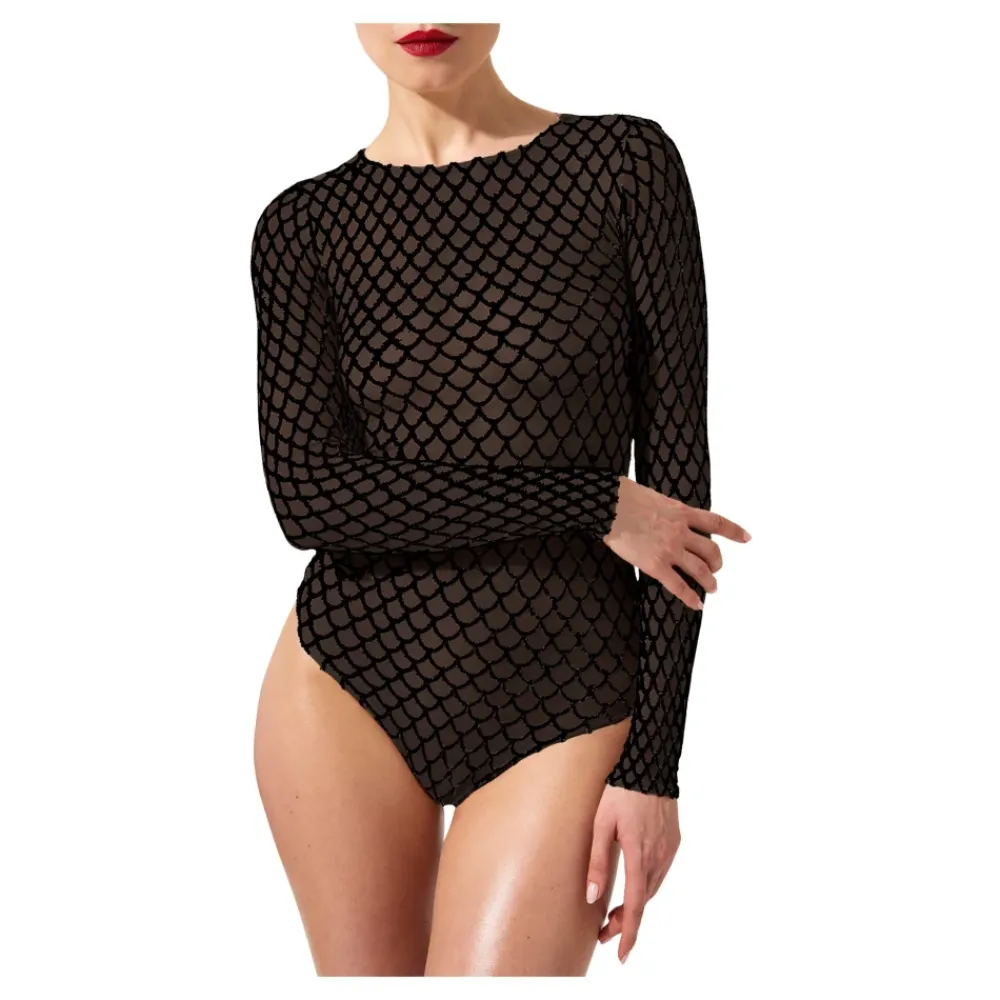DAMES Wolford Shirts^Velvet Net Illusion Body