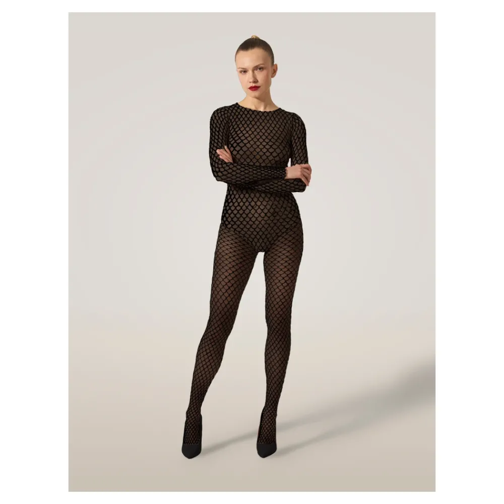 DAMES Wolford Shirts^Velvet Net Illusion Body
