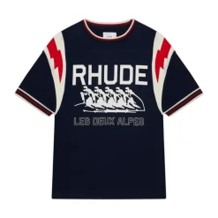 Heren Rhude Verlichting Ringer Tee in Marine