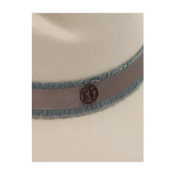 Heren Maison Michel Hoeden^Versierde Katoenen Grosgrain Hoed