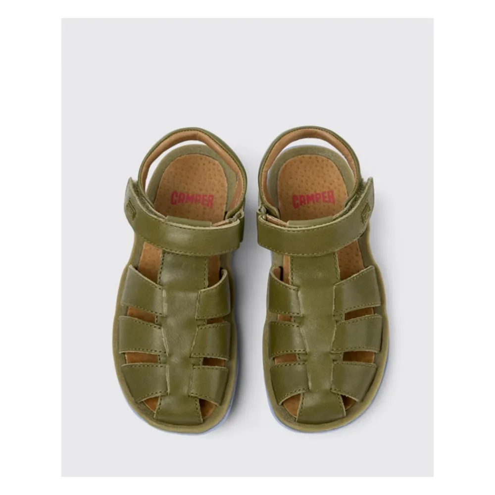 Camper Verstelbare Leren Sandaal met Klittenband