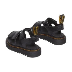 Dr. Martens Sandalen^Verstelbare leren sandalen met klittenbandsluiting