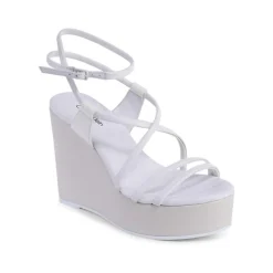 DAMES Calvin Klein Sleehakken^Verstelbare Plateau Sleehak Sandalen