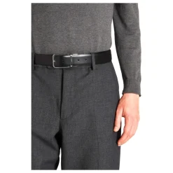 Heren Santoni Riemen^Verstelbare riem van gepolijst leer