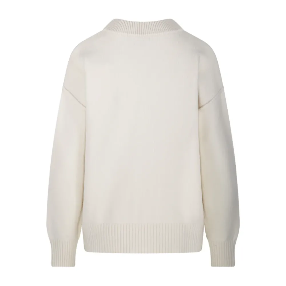 DAMES Ami Paris Truien & Vesten^V-hals Gevilte Merino Cardigan