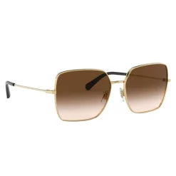 DAMES Dolce & Gabbana Zonnebrillen|Zonnebrillen^Vierkante metalen zonnebril met dunne pootjes