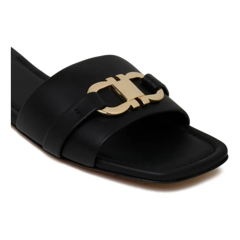 DAMES Ferragamo Vierkante Platte Slipper
