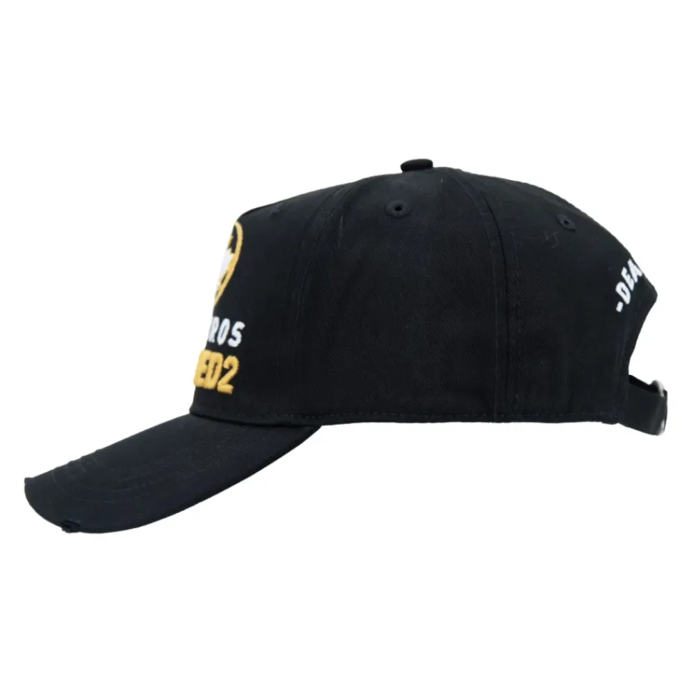 Heren Dsquared2 Vintage Baseball Cap met gespsluiting