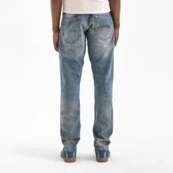 Heren FLÂNEUR Jeans^Vintage Blue Slim Fit Denim Jeans