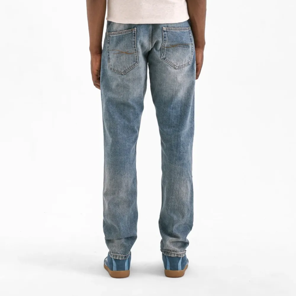 Heren FLÂNEUR Jeans^Vintage Blue Slim Fit Denim Jeans