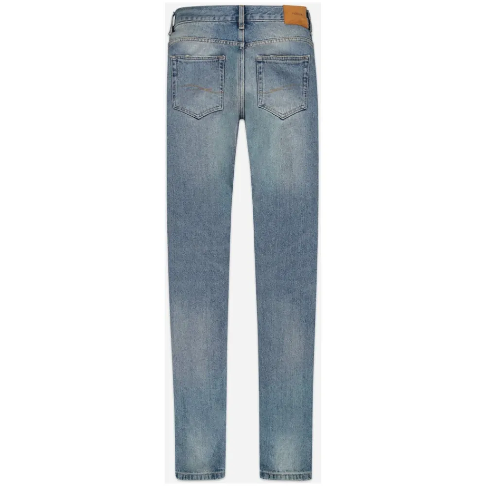 Heren FLÂNEUR Jeans^Vintage Blue Slim Fit Denim Jeans