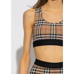 Burberry Sport Bh'S & Ondergoed|Sportshirts^Vintage Check-Printed Sportbeha