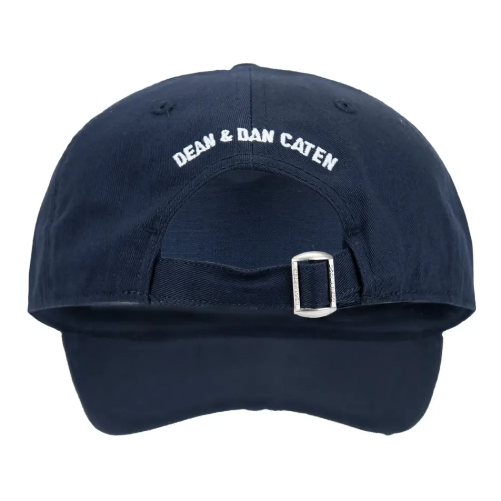 Heren Dsquared2 Vintage Stijl Baseball Cap met Gesp