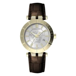 Heren Versace V-Race Restyling Leren Datum Horloge
