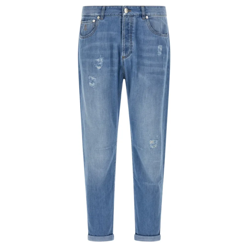 Heren Brunello Cucinelli Jeans^Vrijetijdsbroek met vijf zakken