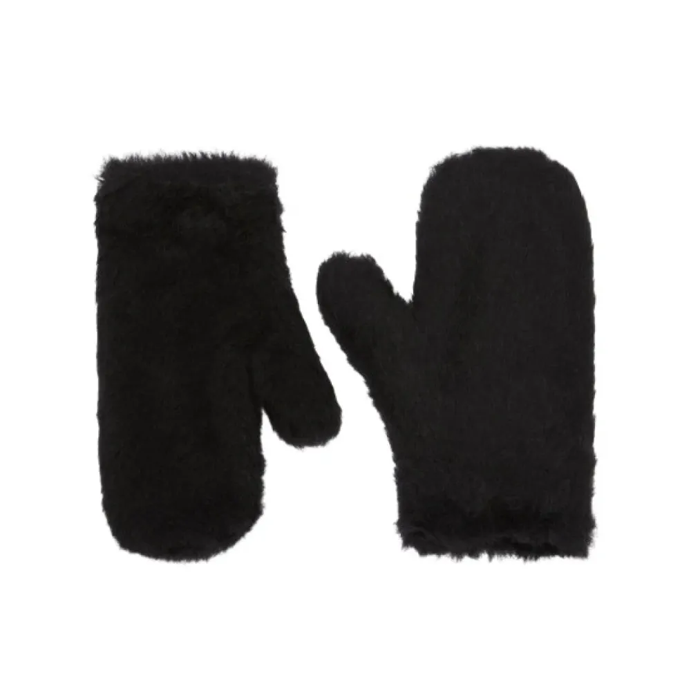 DAMES Max Mara Handschoenen^Wanten van alpaca en wol Teddy-stof