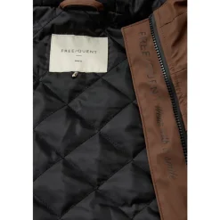 DAMES FREEQUENT Trenchcoats & Mantels^Waterdichte Gewatteerde Regenjas met Capuchon