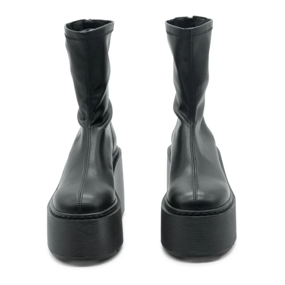 DAMES Vic Matié Sleehakken^Wedge Boot Stripy in Black