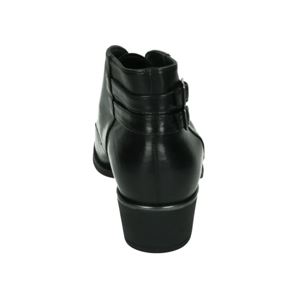 DAMES Durea Enkellaarsjes|Laarzen^Westerse dameslaars in leer