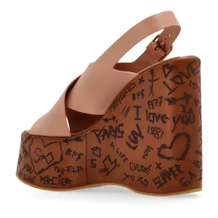 DAMES Chloé Sleehakken^Wig sandalen Maxime