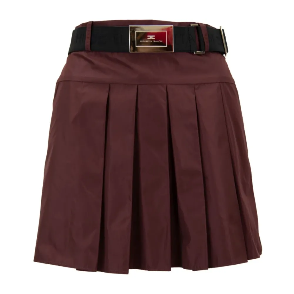 DAMES Elisabetta Franchi Wijd Uitlopende Rok met Rits en Haak