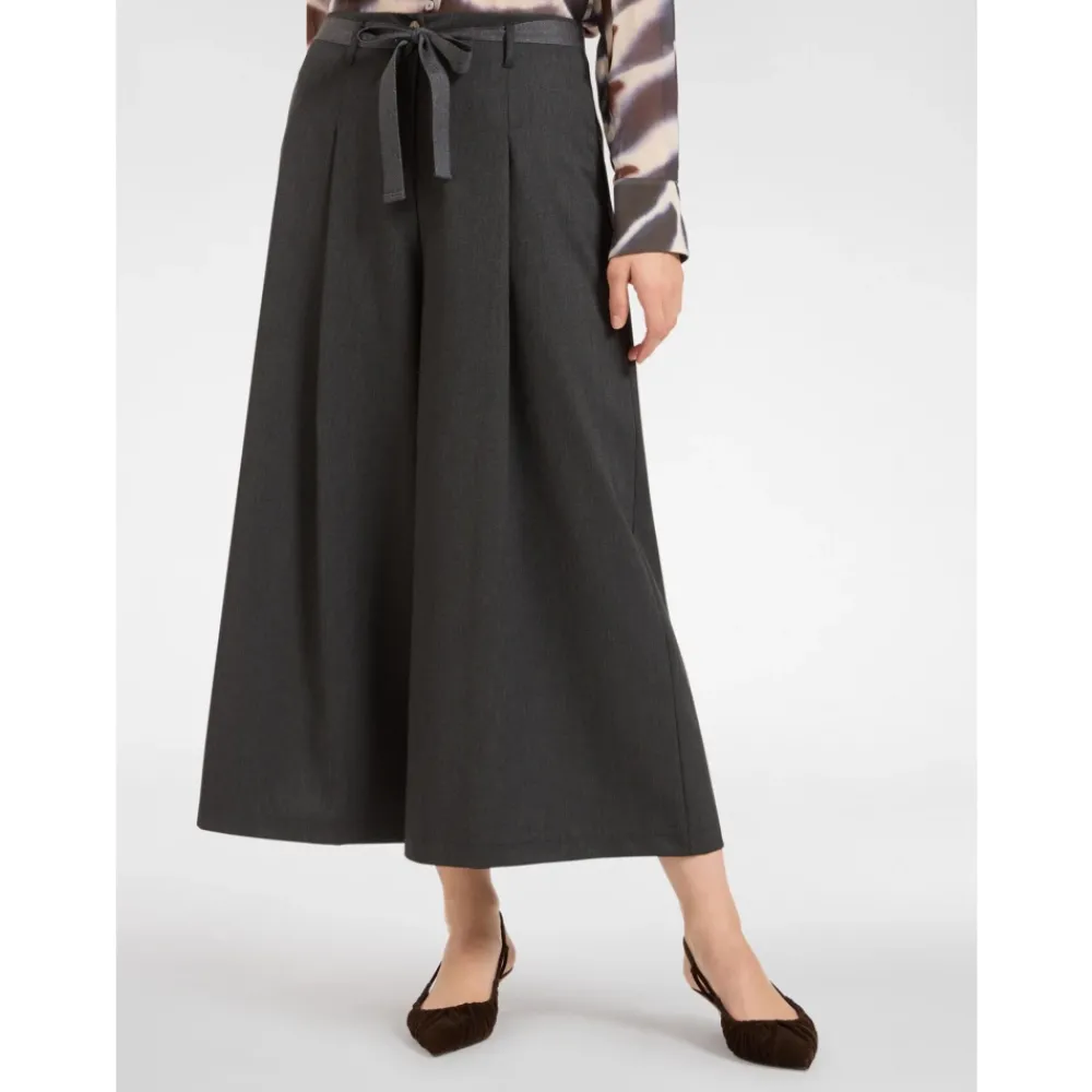 DAMES Elena Mirò Broeken^Wijde broek met riem