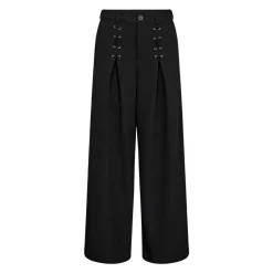 DAMES Co'Couture Broeken^Wijde Eyelet Broek met Coole Details