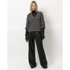 DAMES Dante 6 Broeken^Wijde faux leren broek in