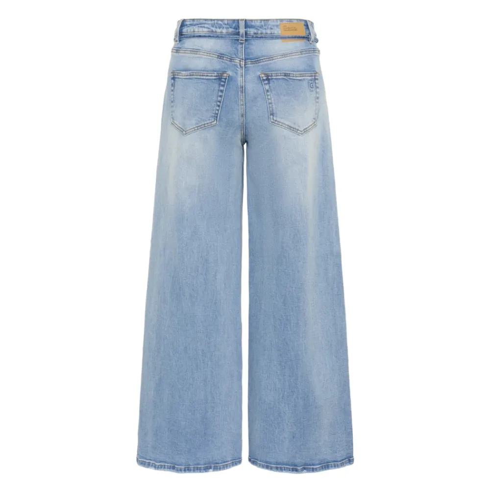 DAMES My Essential Wardrobe Jeans^Wijde Pijp Lichte Retro Wassing Jeans