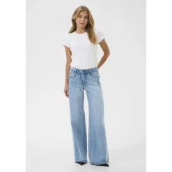 DAMES My Essential Wardrobe Jeans^Wijde Pijp Lichte Retro Wassing Jeans