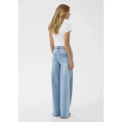 DAMES My Essential Wardrobe Jeans^Wijde Pijp Lichte Retro Wassing Jeans