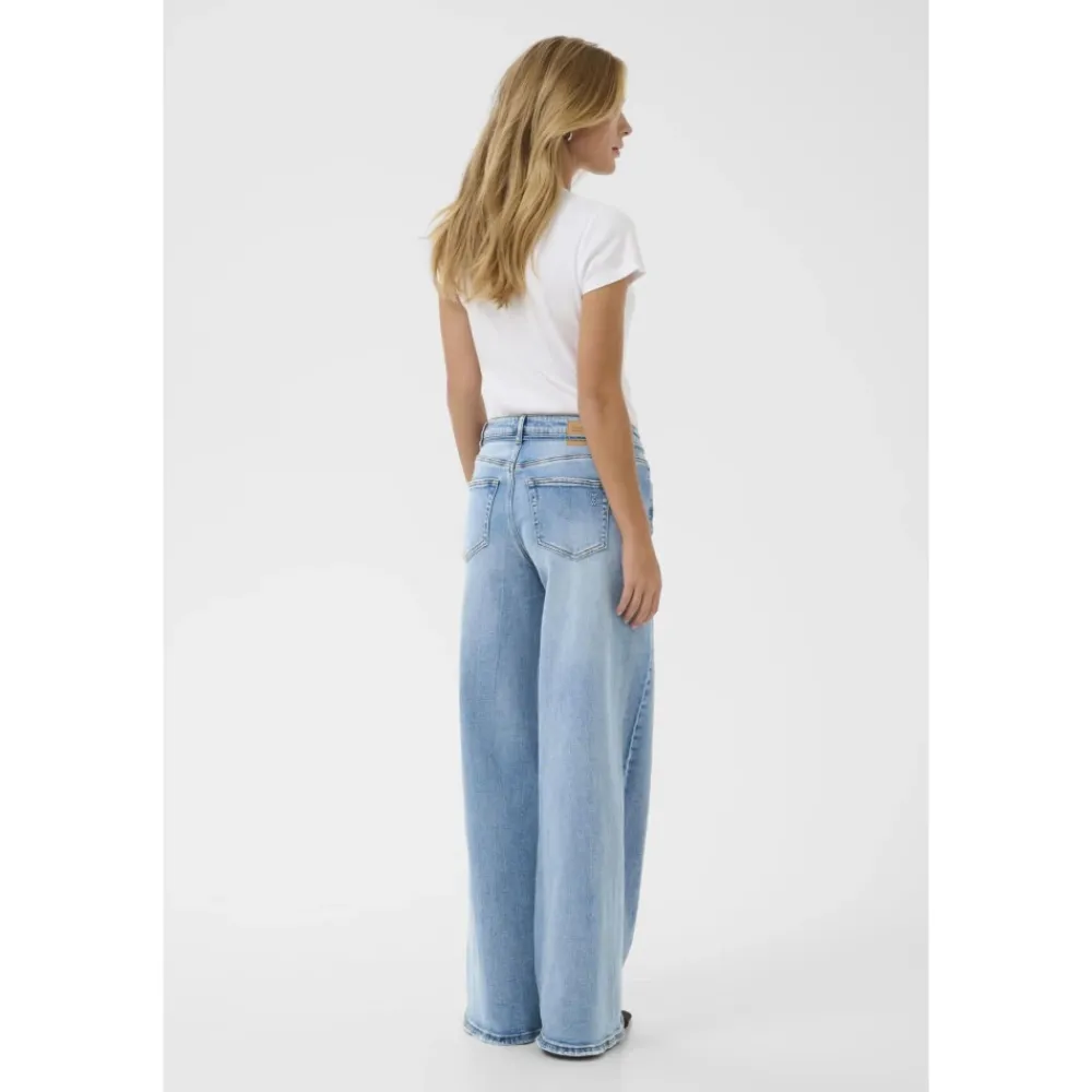 DAMES My Essential Wardrobe Jeans^Wijde Pijp Lichte Retro Wassing Jeans