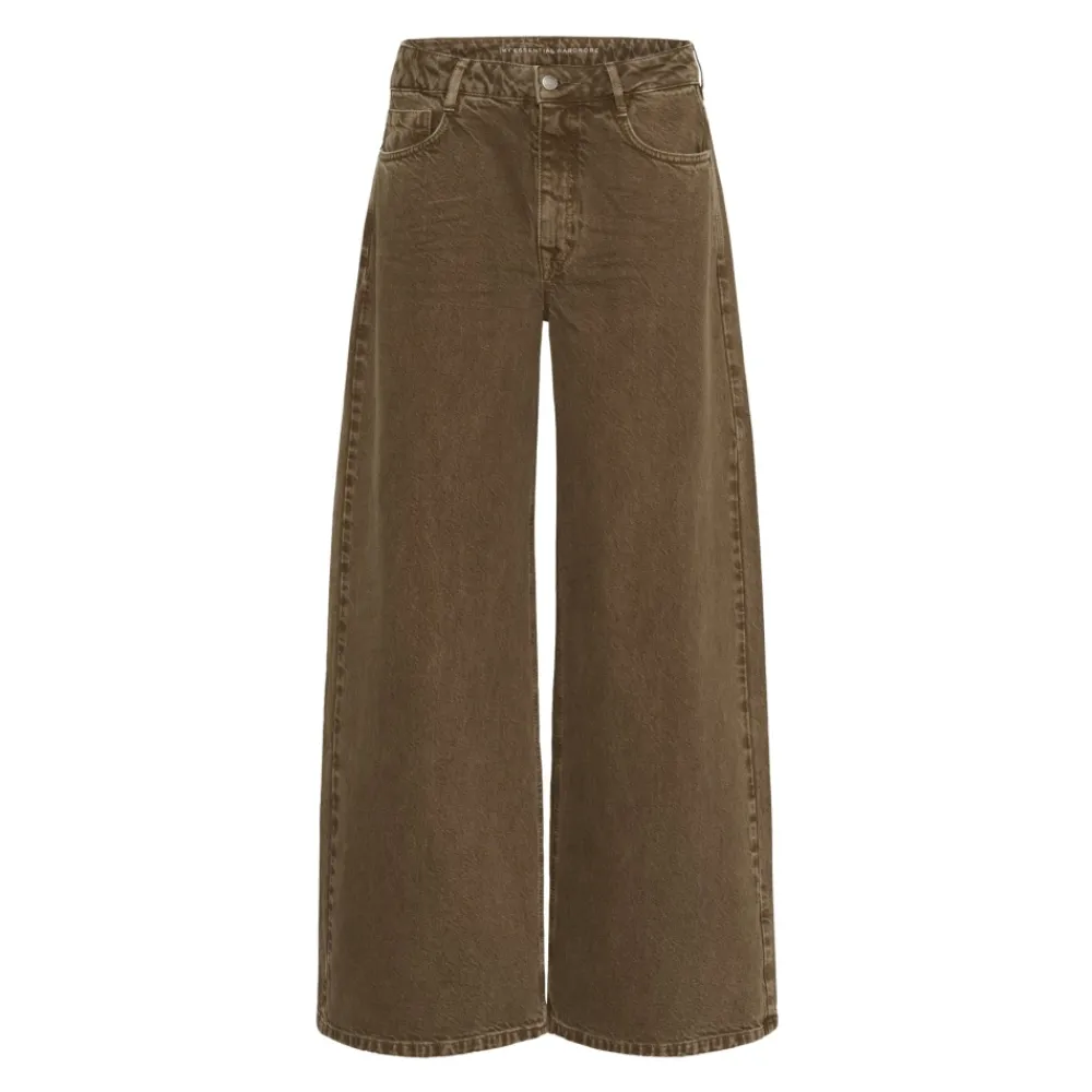 DAMES My Essential Wardrobe Jeans^Wijde Pijp Tabakse Broek