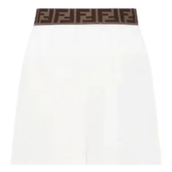 Fendi Wijde Pijpen Broek met Logo Tailleband