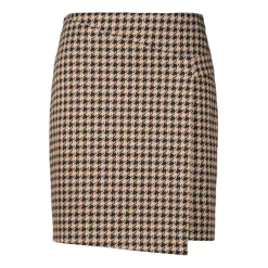 DAMES Seductive Wikkel Mini Rok in Pied-de-poule Patroon
