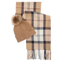 Barbour Wintercadeauset met sjaal en muts