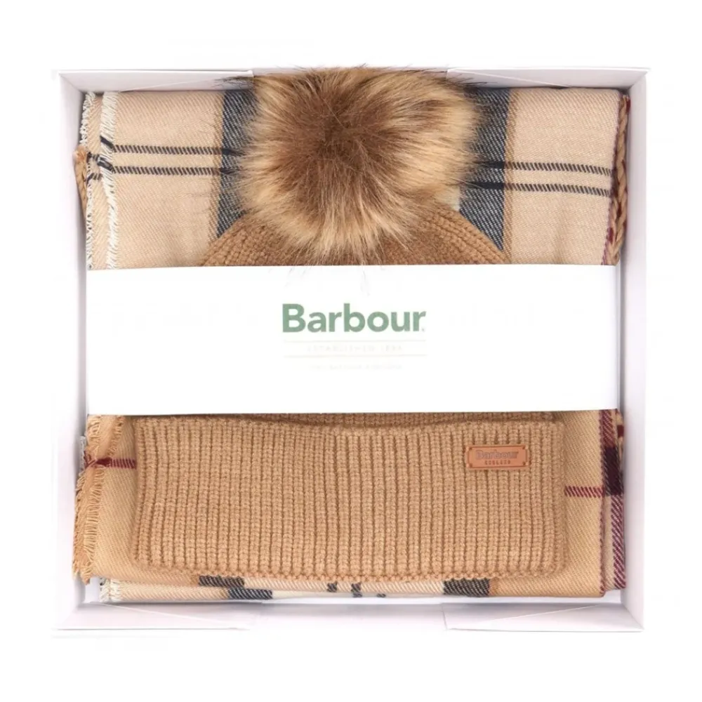 Barbour Wintercadeauset met sjaal en muts
